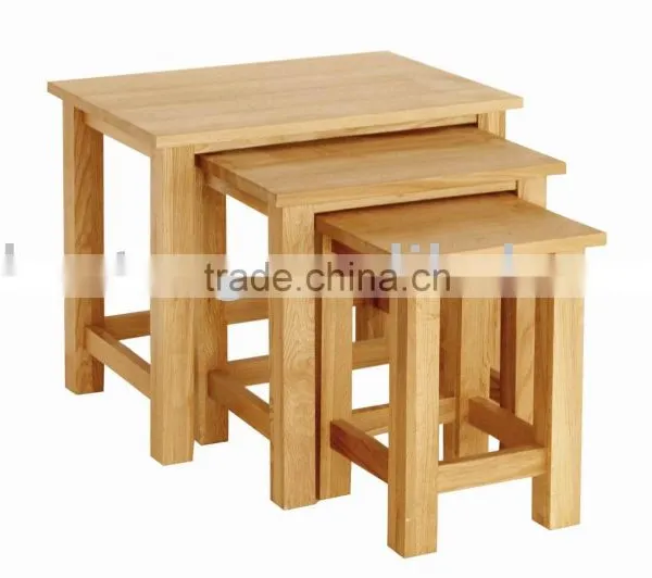 Solid Wood Furniture Wooden Nesting Table