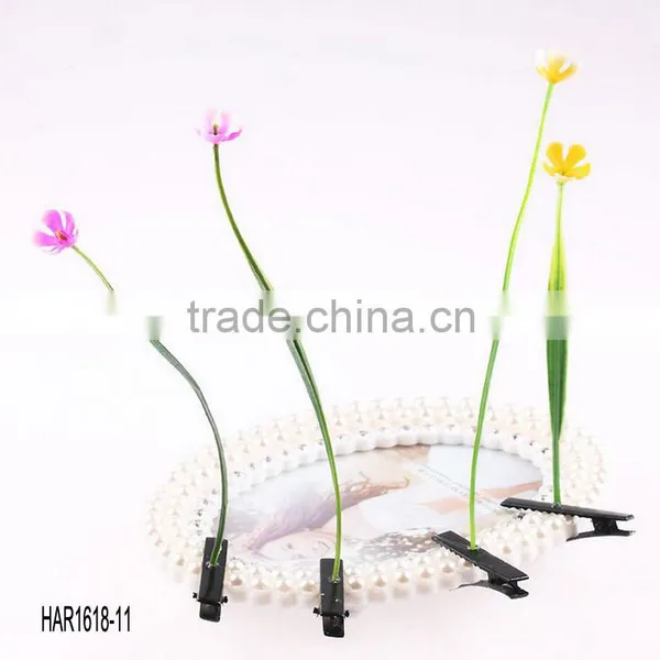 Floral Antenna Hairpin Grass Flower Children Adult Cute Hair Clips Boutique Hair Accessories Girls Hair Clips photo-5