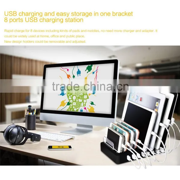 2016 New Product 8 Pore HUB charging station,for smartphone/ laptop computer multi functions USB charger