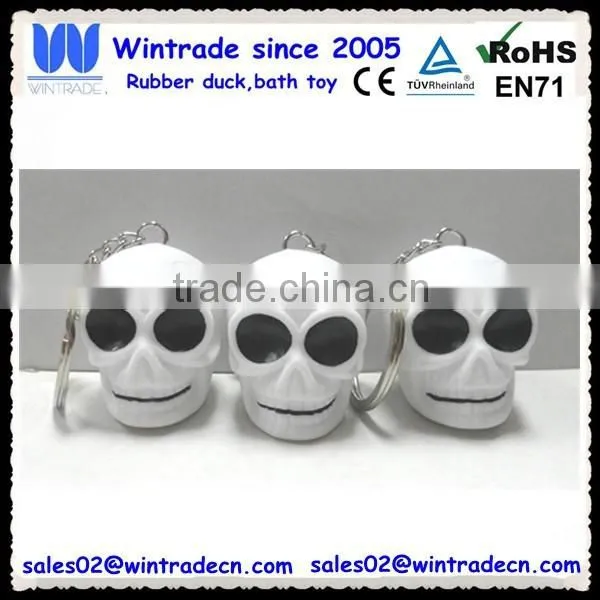New Halloween Skull Head Flashing Keychain photo-6