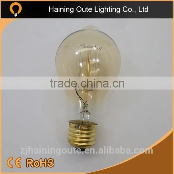 A19 110/220V 40W Amber Edison Incandescent Lamp E26/E27