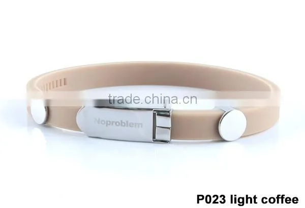 Noproblem P023 Friendship Hygienic Personalized Sports Elastic Power Bracelet for Couple photo-3