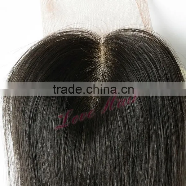 Hot Selling 4*4 Silky Straight Wave Natural Black Lace Closure With Brazilian Virgin Hair photo-5