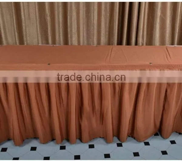 Cheap Price Polyester Table Skirt For Wedding photo-3