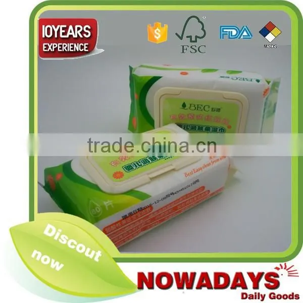 Wholesale Baby Disposable 80 Pcs Wet Wipes With Lid for Baby Cleaning