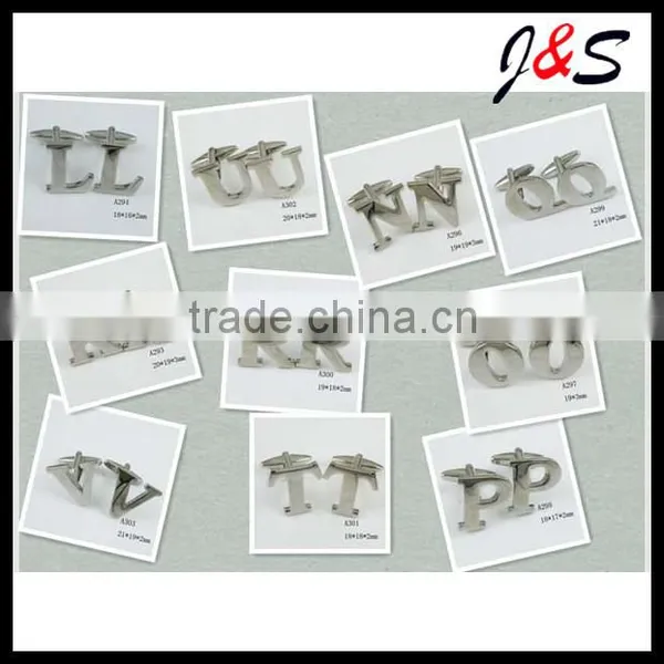 Brass Letter Cufflinks for Gifts