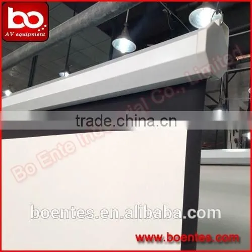 Conference System for 84 Inch Fast Folding Remote Control Matte White Electric Projection Screen photo-4