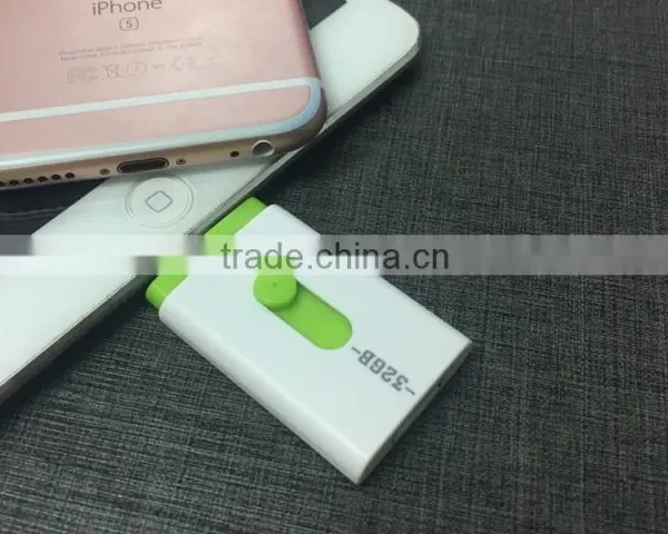 The Top Hot Selling 3 in 1 Otg Usb Drive for Apple Iphone 6s Usb Flash Drive Otg ,mobile Phone Usb Flash Drive photo-2