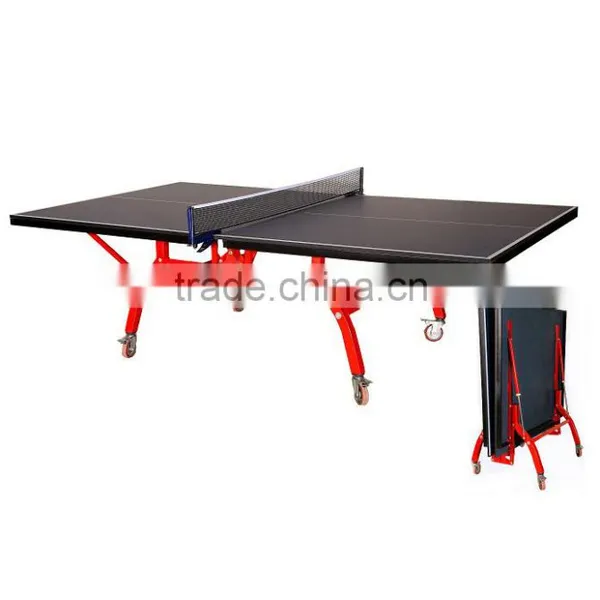 MDF Indoor Table Tennis Table Double Folding up Moveable Table Tennis Table for Sale photo-2