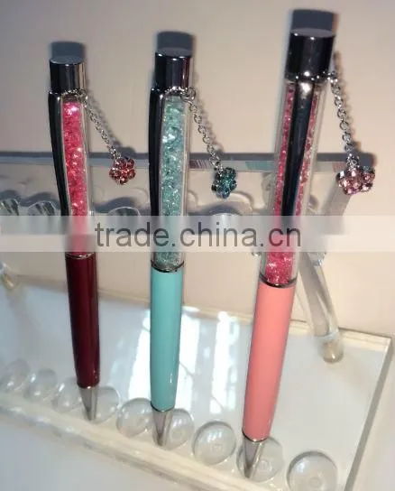 Promotional Crystal Pen With Crystal Flower Shape Pendant Promtional Gift photo-4