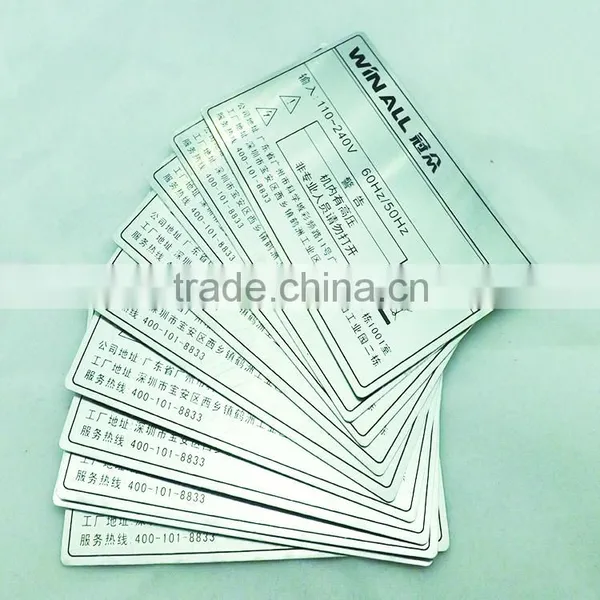 Aluminum Printing Nameplate, Decorative Aluminum Sheet Metal Nameplate Printed photo-4