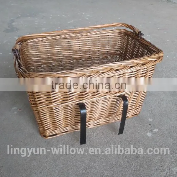 Natural High Quality Wicker Removable Bicycle Basket Wholesale photo-3