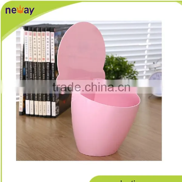 PP New Design Household Oval Recycling Mini Cheap Plastic Decorative Trash Can photo-3