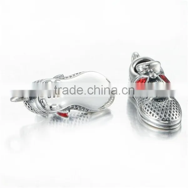 Antique Sporting Shoes Model Necklace Pendant Charms Silver Jewelry photo-2