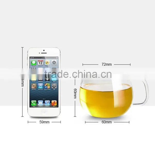 Clear Glass Heat Resisting Glass Tea Cup Small Glass Cup With Handle photo-2