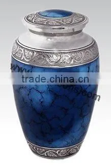 New Modern Decorative Urn for Sale | Brass Solid Urn for Sale | Blue Marble Made Urn | Brass Urn Manufactured Royal De Wajidsons photo-3