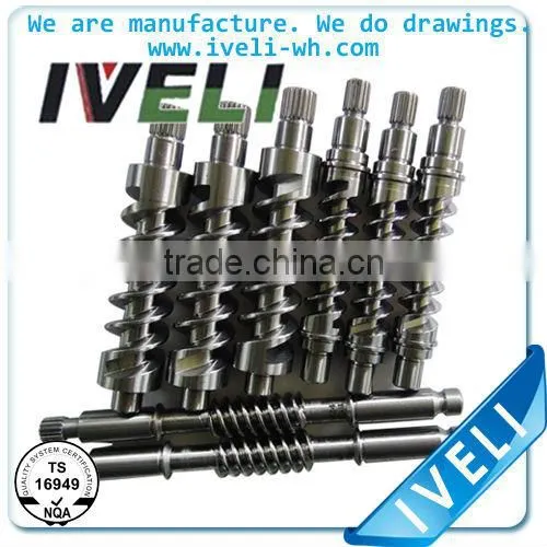 High Quality DIN6 Grade Worm Shaft for Steering System