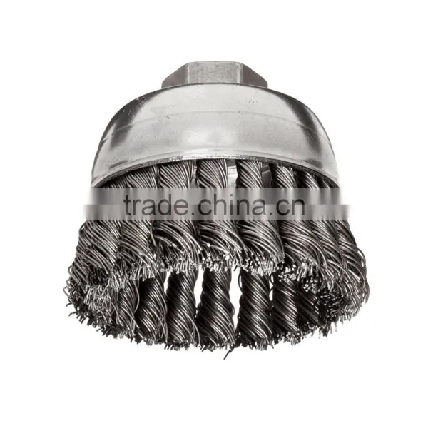 High Quality Twisted Stainless Steel Wire Cup Brush for Machine Polishing photo-4