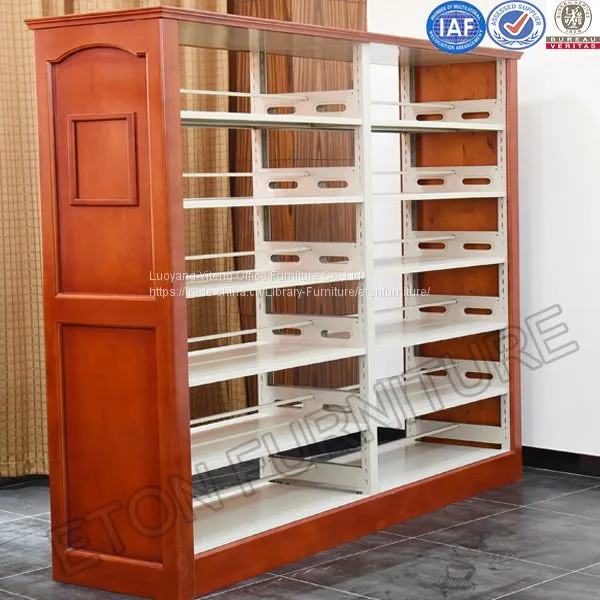 Library Double Sided Bookcase Furniture Metal Multi-layer Book Shelf photo-2