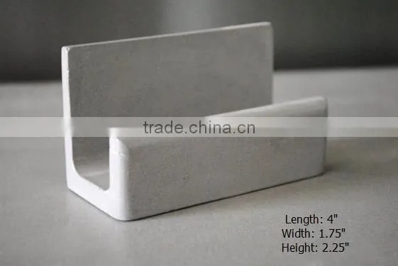 Handmade Gray Cement Desktop Card Holder Office & Desk Storage Business Card Stand photo-4