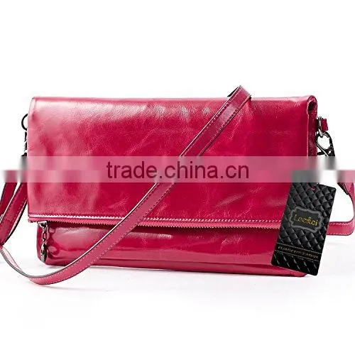 Womens Genuine Leather Clutch Handbags Purse With Strap Crossbody Messenger Bag for Women photo-2