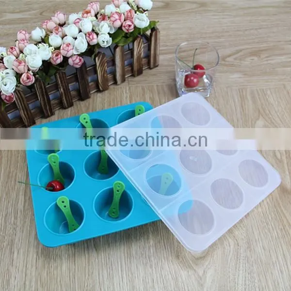 9 Holes Circle Silicone Ice Cube Tray photo-3