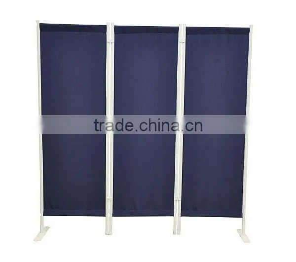 3 Pieces Privacy Room Divider Grey Folding Paravent photo-2