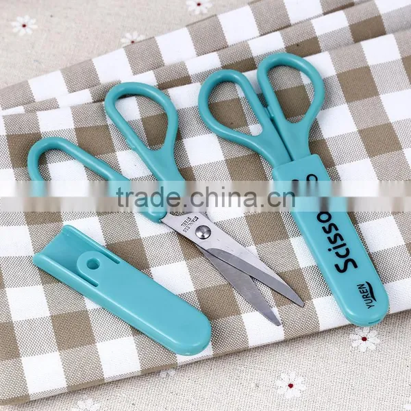 Fashional Style Top Sale Good Quality Full PP Material Students Scissors photo-2