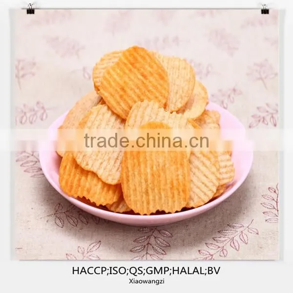 Baked stackable potato chips