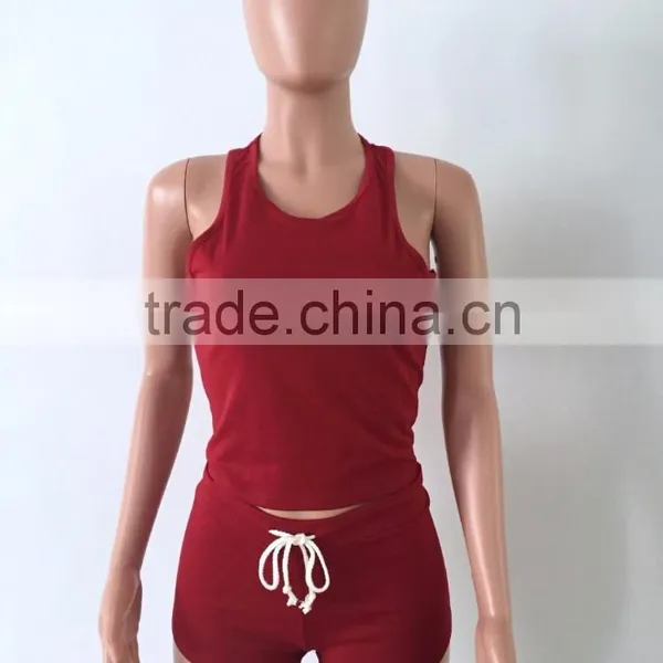Hot Mature Women Bodysuit Summer Two Piece Set Sexy Tracksuit Ensemble Beach Sweat Suit Vest Crop Top Shorts Bodysuit Women Sexy photo-4