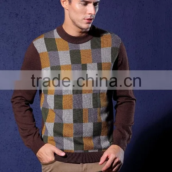 Jacquard Style Mens Multi Color Sweater photo-4