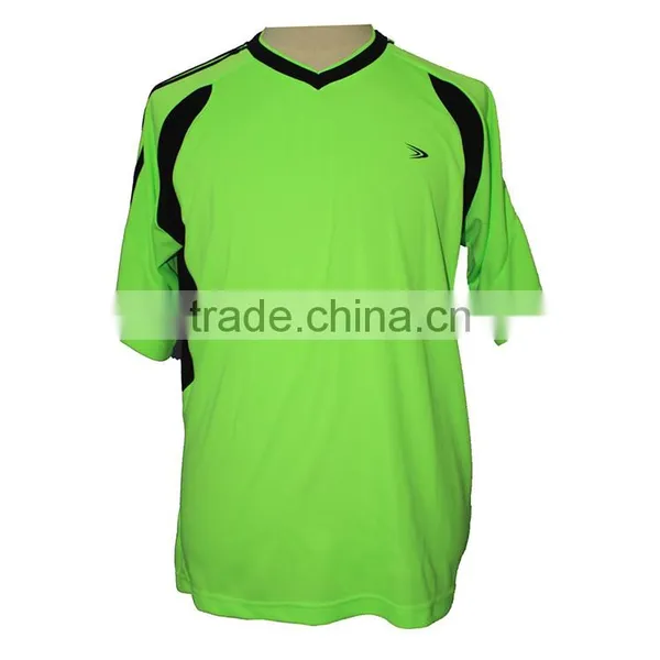 Hot Sale Fashionable Black Green Soccer Jersey photo-2