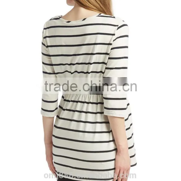 2017 Dongguan Women Summer Latest Designer v Neck Maternity Blouses photo-2