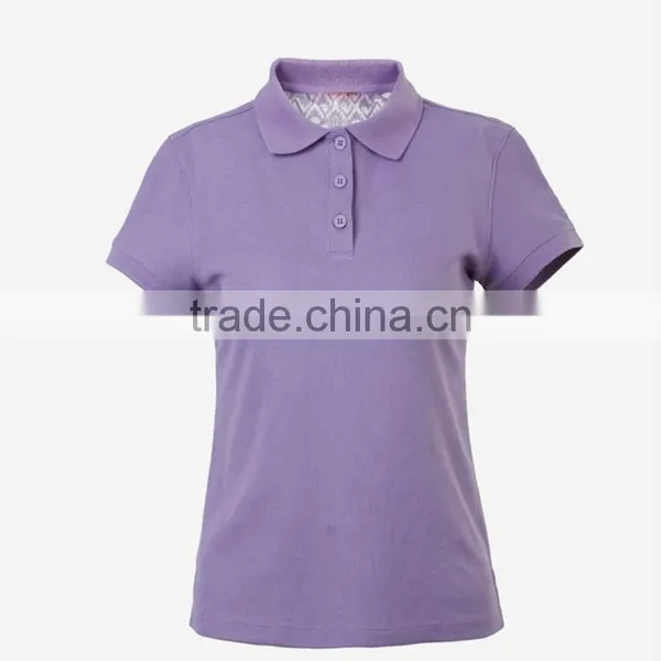Hot Sale Custom New Design Collar Blank Plain Polo T Shirts For Women photo-2