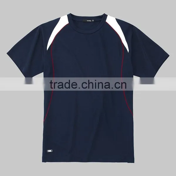 Fashion Black/red Color Block Dri-fit Mens Sports T Shirt photo-3