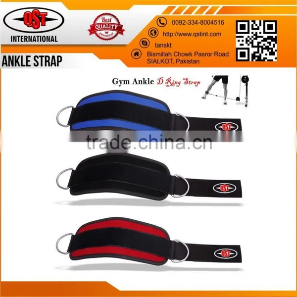Ankle D Ring Strap Thigh Pulley for Weight Lifting Padded Anklet Cuff Gym Straps photo-4