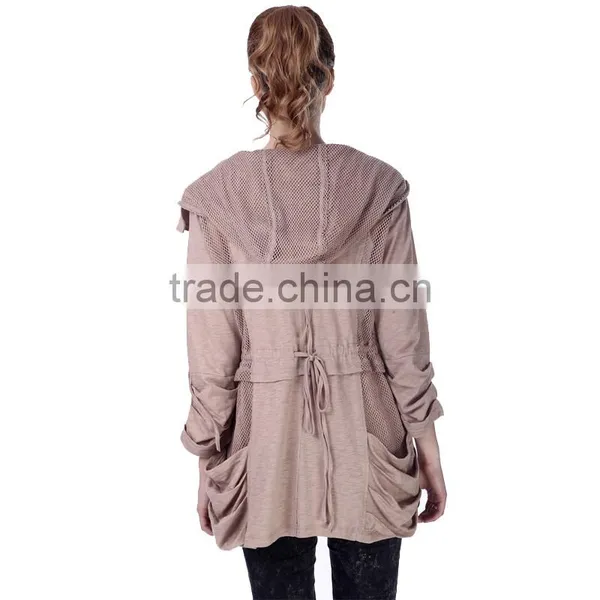 Women's Stand-up Round Collar Pleated Coat photo-6