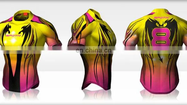 Manufacture Breathable Customized Rugby Jersey With Sublimation photo-4