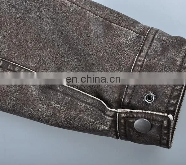 2015 Lastest Fashion Mens Hot Selling Garment Dye Leather Jacket photo-6