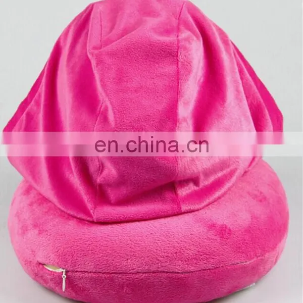 Colorful Cheap u Shaped Neck Pillow With Hat Fashion Custom Comfortable Soft Travel Neck Massage Pillow photo-6