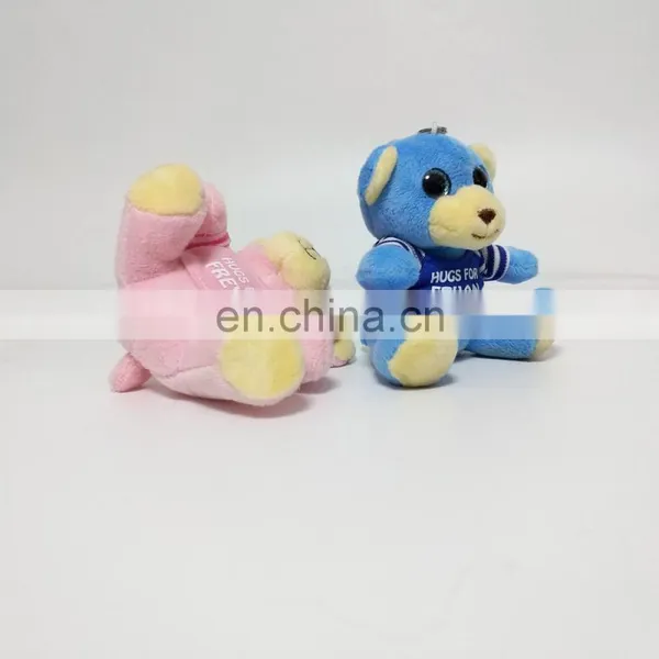 Teddy Bear With T-shirt Printed Soft Stuffed Plush Keychain Toy photo-5