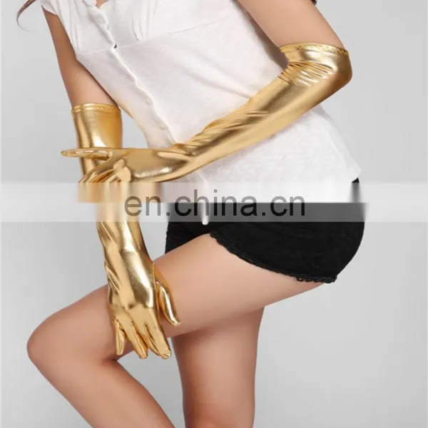 2015 Top New Fashionable Design Gloves Sexy Women Lingerie Glove Silver And Gold Available Erogenous Fancy Wet Look OPARE GLOVES photo-4