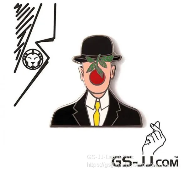 GS-JJ Cool Gentleman Custom Enamel Pins 1.5