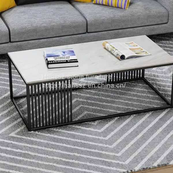 Hot Product Square White Marble Table Top Expanding Table Furniture With Gold Frame photo-4