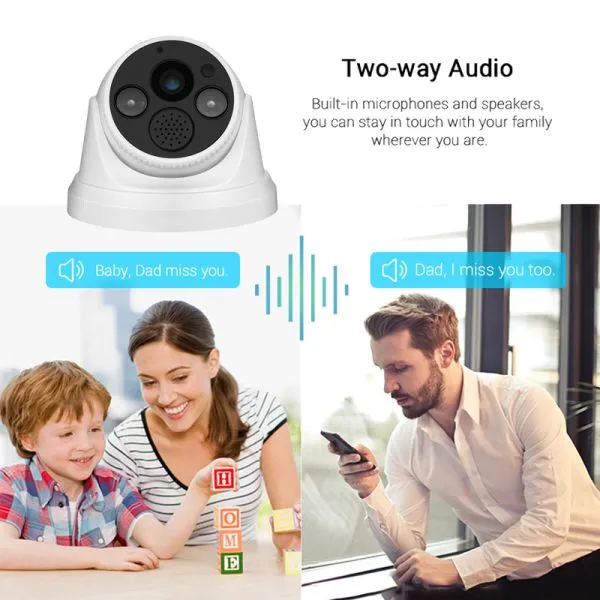New Sell H. 265 2.0/5.0MP Two-Way Audio Home Surveillance Wireless WiFi IR Dome IP Camera From CCTV Camers Suppliers photo-2