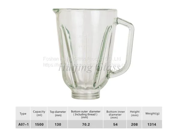 (A07-1)new Design Juicer Blender Glass Jar Blender Factory Direct Blender Jar
