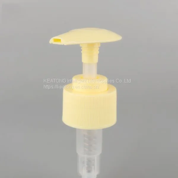 24/410 Wholesale Light Yellow Color Plastic Hand Press Type Liquid Lotion Pump photo-4