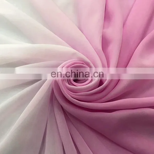 Wholesale Factory Price 100% Polyester 75D Gradient Chiffon Fabric For Dress photo-5