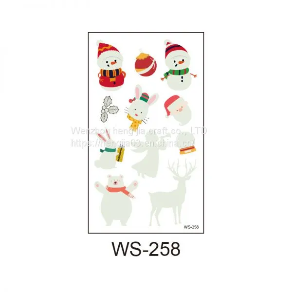 Christmas Carnival Party Luminous Stickers Personalized Fashion Environmentally Friendly Luminous Lasting Tattoo Stickers photo-2