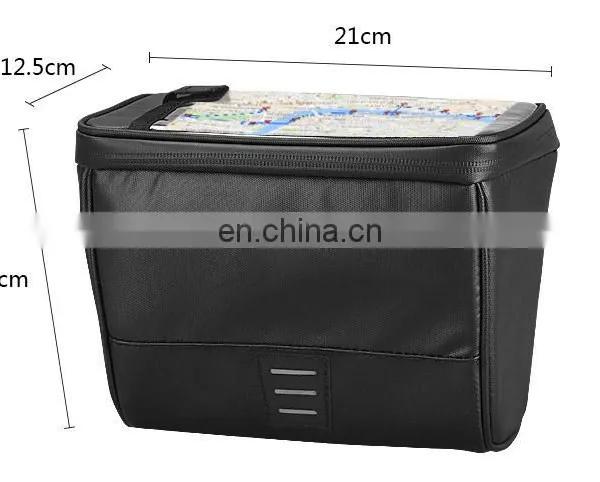 Bike Bag Bicycle With Adjustable Hooks Carrying Handle Reflective Trim and Large Pockets photo-2